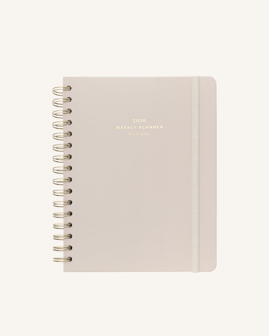 Bambina Misty Gray - 2026 Annual Weekly Planner