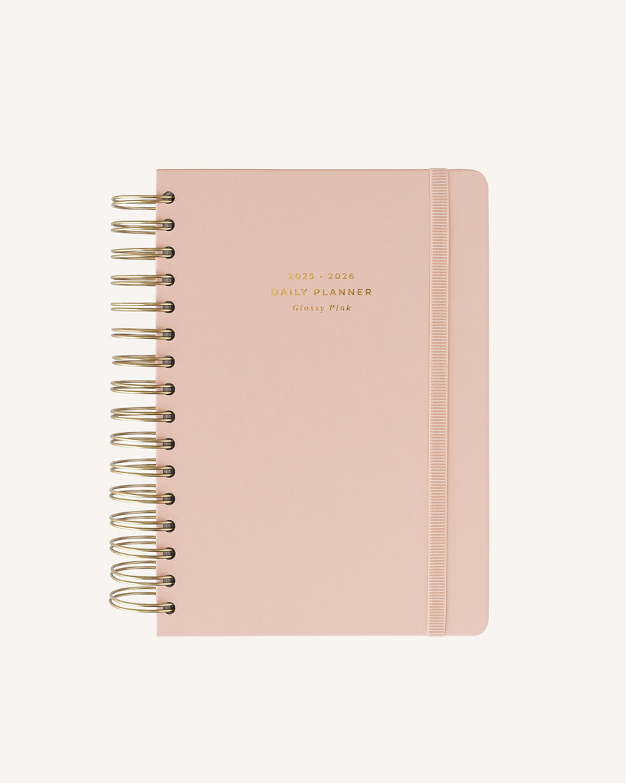 Muse Glossy Pink - 2025/2026 Daily Academic Planner