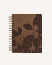Noa Mocha Bloom - Agenda 17 Meses 2026 Semana Vista