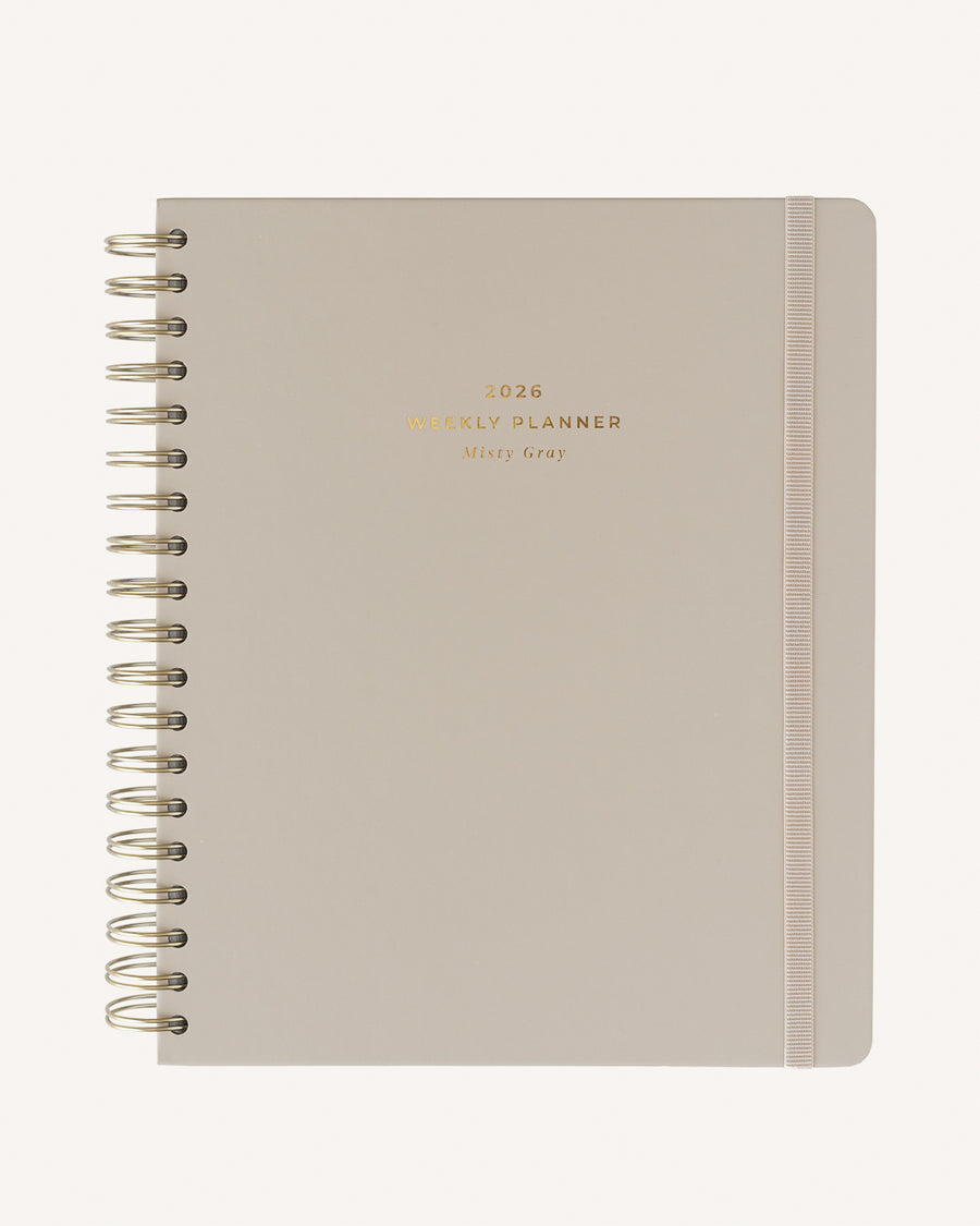 Olympia Misty Gray - 2026 Weekly 17 Month Planner