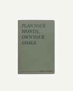 Undated Monthly Planner Matcha Latte  -  PU Cover | 40 Sheets