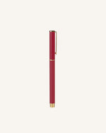 Cherry Lacquer Ballpoint Pen - Black Ink | Gold Trim