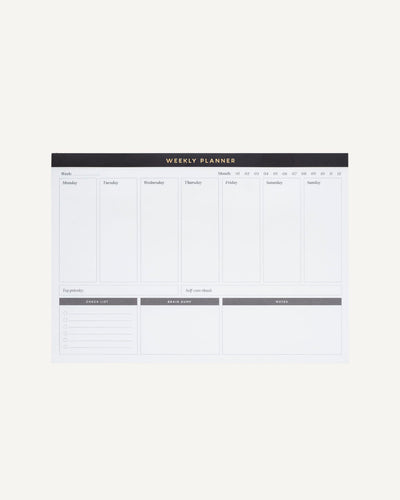 Weekly Planner - 64 Sheets | 100 Grams