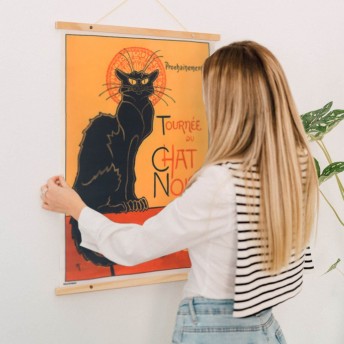 Le Chat Noir Wooden Wall Scroll