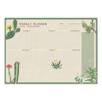 Kokonote Botanical Weekly Planner A3 - Desk Calendar - Family Calendar - 54  Tear Off Pages - Desk Planner - Kokonote Planner