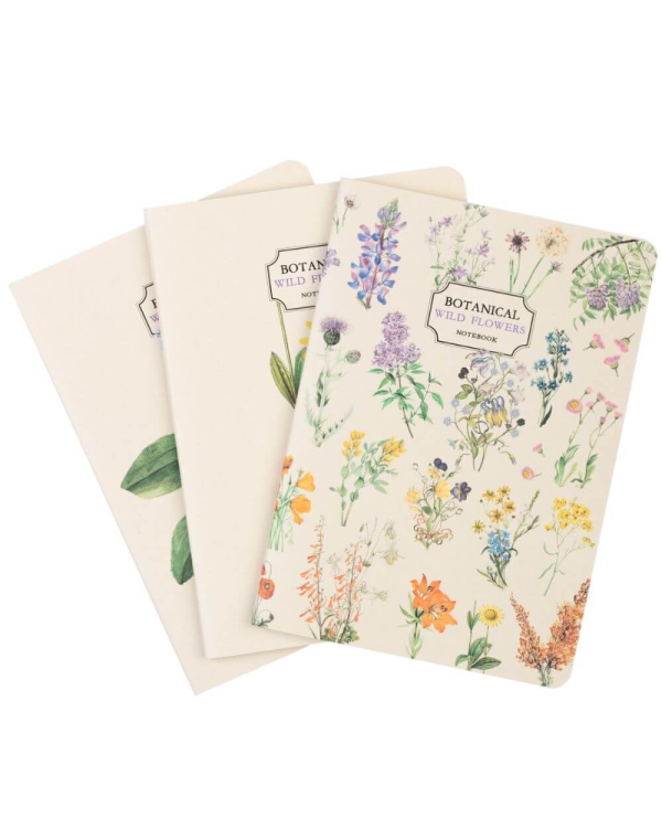 Pack of 3 Wild Flowers A6 Notebook