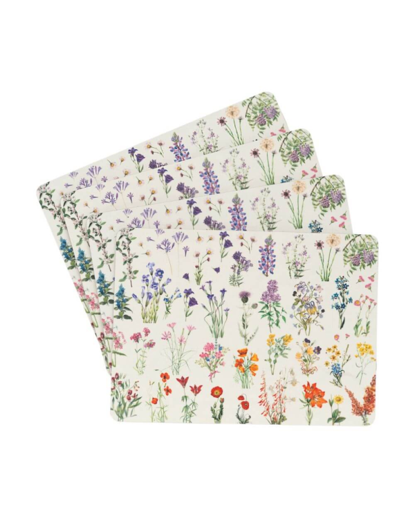 Set of 4 Wild Flowers Placemats