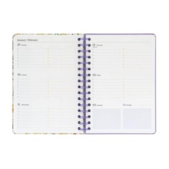 Wild Flowers 2023/2024 A5 Academic Diary Week To View 12 Months
