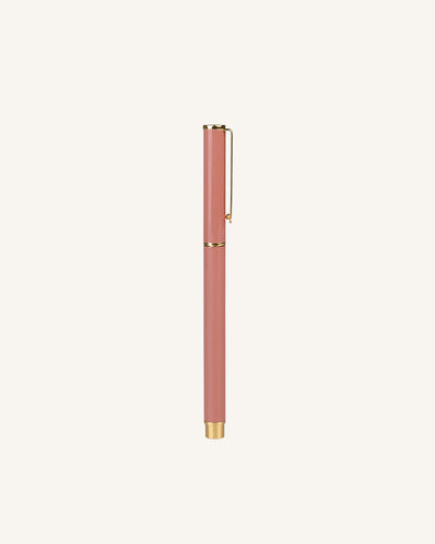 Bolígrafo Rose Nude - Tinta Negra | Acabados Dorados